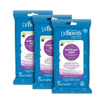 Toalhetes para dentes e gengivas Dr. Brown's, pacote com 30 unidades e 3 unidades Toalhetes para dentes e gengivas Dr. Brown's, pacote com 30 unidades e 3 unidades