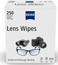 Toalhetes para lentes ZEISS, pacote com 250, embalados individualmente, pré-umedecidos