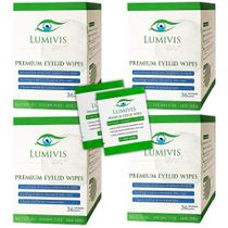 Toalhetes para pálpebras Lumivis Tea Tree Oil 144 almofadas de limpeza diária Toalhetes para pálpebras Lumivis Tea Tree Oil 144 almofadas de limpeza diária