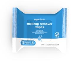 Toalhetes removedores de maquiagem Amazon Basics, sem perfume, 25 unidades