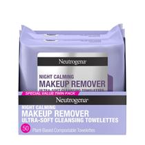 Toalhetes removedores de maquiagem Neutrogena Night Calming 25ct x2