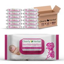 Toalhetes Umedecidos Clearly Herbal Rose Water - Pacote com 864 Unidades Toalhetes Umedecidos Clearly Herbal Rose Water - Pacote com 864 Unidades