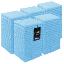 Toalhetes UNIMADE, pacote de 100, 30x30cm, microfibra altamente macia, azul Toalhetes UNIMADE, pacote de 100, 30x30cm, microfibra altamente macia, azul