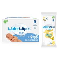 Toalhetes WaterWipes Original 720 unidades (12 pacotes) e XL 16 unidades