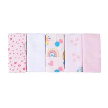 Toalhinha de Boca Karinho Papi Estampada com 5 Unidades