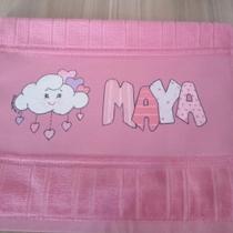 Toalhinha nome Maya cor Rosa