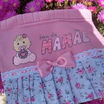 Toalhinha sou da mamãe cor rosa