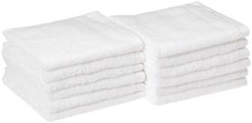 Toalhinhas Amazon Basics 100% algodão de secagem rápida 30x30cm 12 unidades