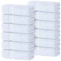 Toalhinhas brancas, clássicas, luxuosas, 33x33cm, 650 g/m2, pacote com 12