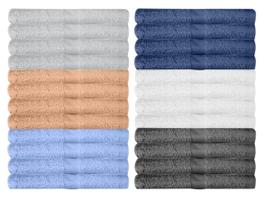 Toalhinhas KAHAF COLLECTION, pacote com 24, 100% algodão (30x30cm)