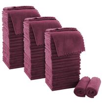 Toalhinhas MOONQUEEN Ultra Soft Premium 30x30cm, pacote com 72 unidades, cor de vinho