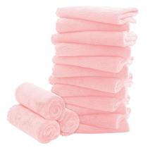 Toalhinhas para bebês BAMBOO QUEEN, pacote com 16, lã de coral macio, 25x25cm