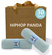 Toalhinhas para bebês HIPHOP PANDA 25x25 cm, bambu, pacote com 30