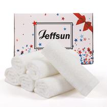 Toalhinhas para bebês JEFFSUN, pacote com 6, 25x25 cm, branco macio