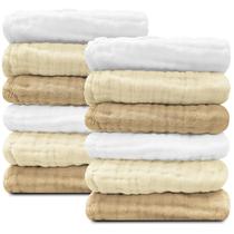 Toalhinhas para bebês Sunny ZzzZz, pacote com 12, 30x30 cm, algodão