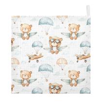 Toalhinhas para bebês vvfelixl Cute Bear Pilot 30x30cm, pacote com 3 Toalhinhas para bebês vvfelixl Cute Bear Pilot 30x30cm, pacote com 3