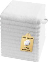 Toalhinhas SEMAXE 100% algodão, pacote com 12, 33x33cm, Soft Luxury