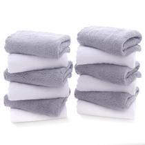 Toalhinhas TENSTARS Premium, microfibra, veludo coral, pacote com 12