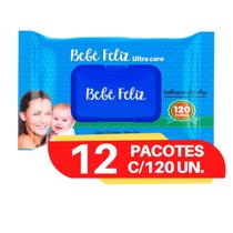 Toalhinhas umedecidas Bebê Feliz lenço kit com 12 pacotes