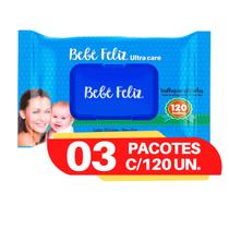 Toalhinhas umedecidas Bebê Feliz lenço kit com 3 pacotes