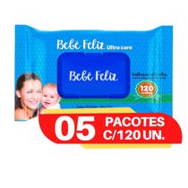 Toalhinhas umedecidas Bebê Feliz lenço kit com 5 pacotes