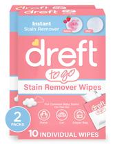 Toalhitas removedoras de manchas Dreft para roupa de bebé, viagem, 20 unidades Toalhitas removedoras de manchas Dreft para roupa de bebé, viagem, 20 unidades