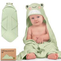 Toalla con Capucha para Bebé KeaBabies 76x76cm - Suave de Bambú con Diseño de Rana Toalla con Capucha para Bebé KeaBabies 76x76cm - Suave de Bambú con Diseño de Rana