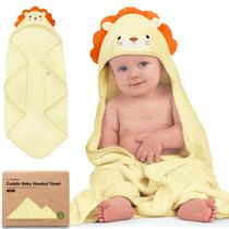 Toalla con Capucha para Bebé KeaBabies León 89x89 cm Bambú Suave