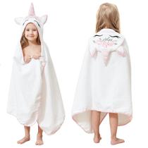 Toalla de Baño con Capucha estilo Cuartos para Niños Unicornios 100% Algodón Toalla de Baño con Capucha estilo Cuartos para Niños Unicornios 100% Algodón