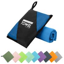 Toalla de viaje ZIUDBOC de microfibra de secado rápido súper absorbente azul Toalla de viaje ZIUDBOC de microfibra de secado rápido súper absorbente azul