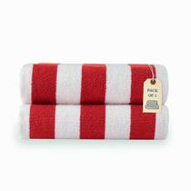 Toallas de Playa LANE LINEN Grandes 100% Algodón Paquete de 2 Rojo Toallas de Playa LANE LINEN Grandes 100% Algodón Paquete de 2 Rojo