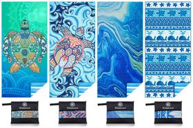 Toallas de Playa Widdonen de Microfibra, Secado Rápido y Libre de Arena, Paquete de 4