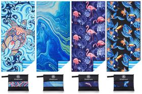 Toallas de Playa Widdonen de Microfibra, Secado Rápido y Libre de Arena, Paquete de 4