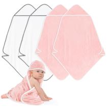 Toallas para Bebé con Capucha UNIMADE Paquete de 4 de Coral Suave 76x76 cm Toallas para Bebé con Capucha UNIMADE Paquete de 4 de Coral Suave 76x76 cm