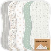 Toallas para bebés KeaBabies SOFTE paquete de 5 de muselina de algodón bambú 53x25 cm