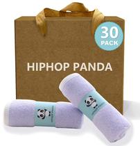 Toallitas de baño para bebé HIPHOP PANDA Pack de 30 Bambú 25x25 cm Ultra suaves