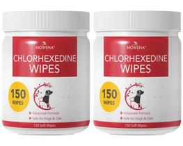 Toallitas para Mascotas NOVEHA con Clorhexidina, Fórmula Avanzada, 150 Unidades Toallitas para Mascotas NOVEHA con Clorhexidina, Fórmula Avanzada, 150 Unidades