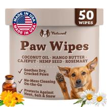 Toallitas para Patas de Perro Natural Dog Company 50 Unidades Aceite de Coco