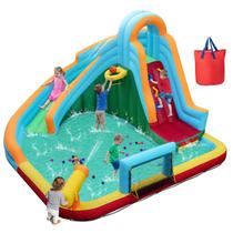 Tobogã Inflável Aquático BOUNTECH Parque Aquático Infantil 6 em 1 Tobogã Inflável Aquático BOUNTECH Parque Aquático Infantil 6 em 1