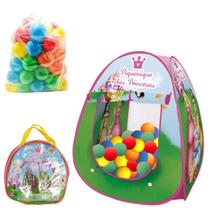 Toca Barraca Infantil Barraca Divertida Dobrável 25 Bolinhas Toca Barraca Infantil Barraca Divertida Dobrável 25 Bolinhas