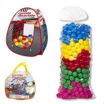Toca Barraca Infantil Dobravel com 100 Bolinhas Coloridas