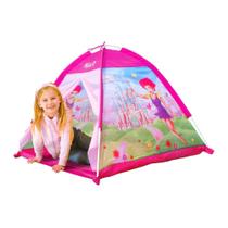 Toca Barraca Infantil Fadinha Feliz Cabana Tenda Rosa - Dm Toys