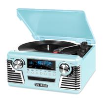 Toca-discos Bluetooth Victrola 50's Retro Teal com alto-falante
