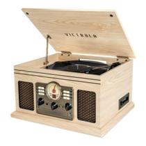 Toca-Discos Bluetooth Victrola Nostalgic Natural - 6 Funções em 1