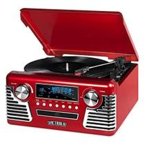 Toca-Discos Bluetooth Victrola Retro Anos 50 - Vermelho
