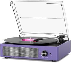 Toca-discos cotsoco Aubergine Bluetooth de 3 velocidades Toca-discos cotsoco Aubergine Bluetooth de 3 velocidades