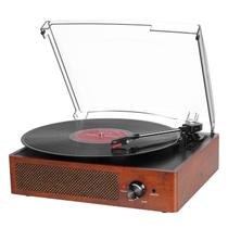 Toca-Discos Cotsoco com Bluetooth - Turntable de Vinil com USB e 3 Velocidades