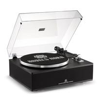 Toca-discos de vinil ANGELS HORN Bluetooth com alto-falantes pretos Toca-discos de vinil ANGELS HORN Bluetooth com alto-falantes pretos