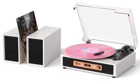 Toca-discos de vinil Bluetooth TANLANIN com alto-falantes estéreo