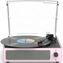 Toca-Discos de Vinil com Bluetooth - 3 Velocidades, Alto-Falantes, Entrada Auxiliar e RCA